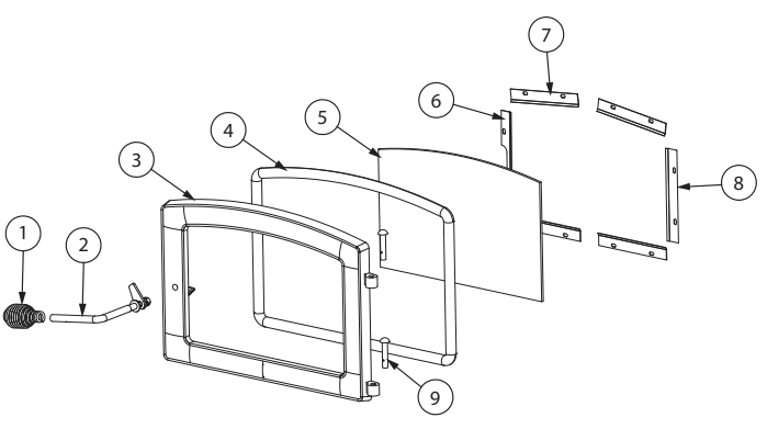 Repair Parts 3 Diagram and Parts List for TR007E  US Stove Company Heating Stove